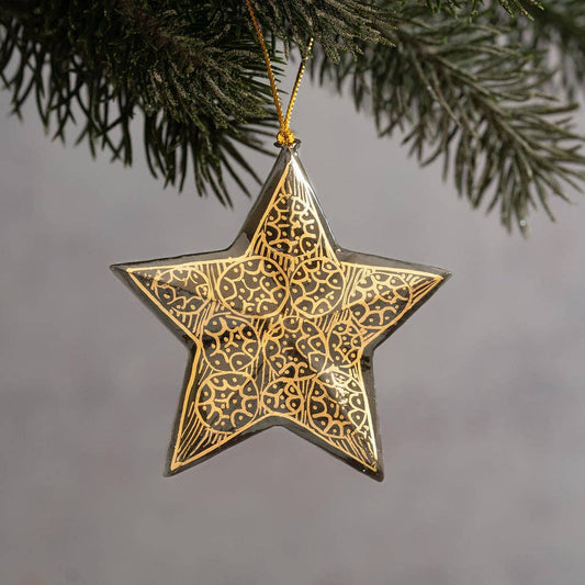 Obsidian Mini Star Hanging Ornament