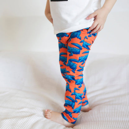 Super Mutant Blue Crocodile Leggings 0-6 Years: 0-6 M