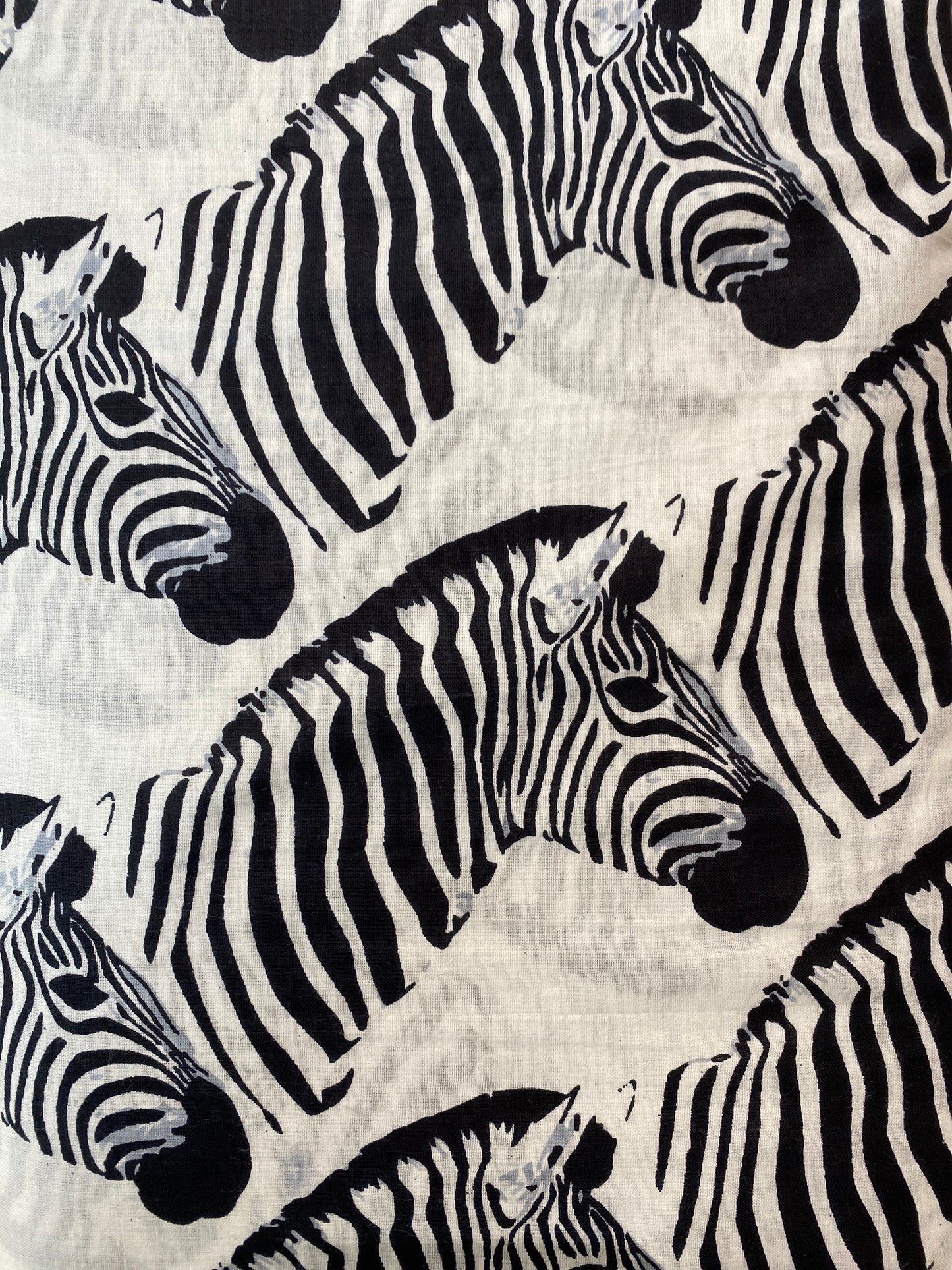 Zebra Screen Printed Fabric 100% Cotton