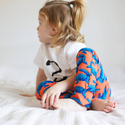 Super Mutant Blue Crocodile Leggings 0-6 Years: 0-6 M