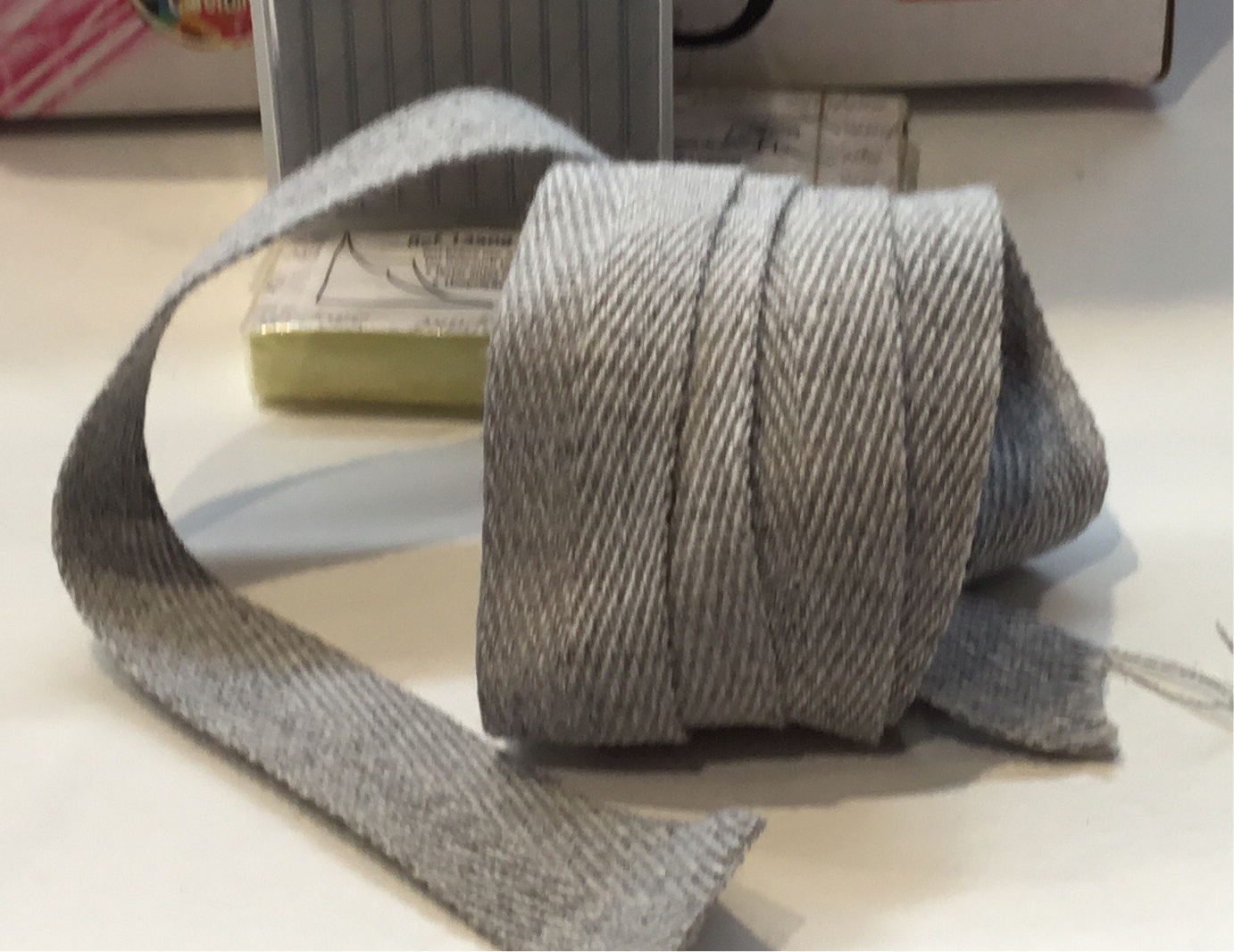 25mm grey tape herringbone