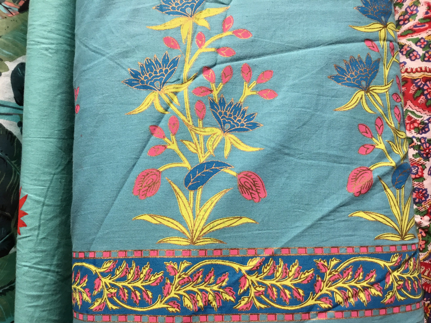 Mougal print Screen Printed Fabric 100% Cotton