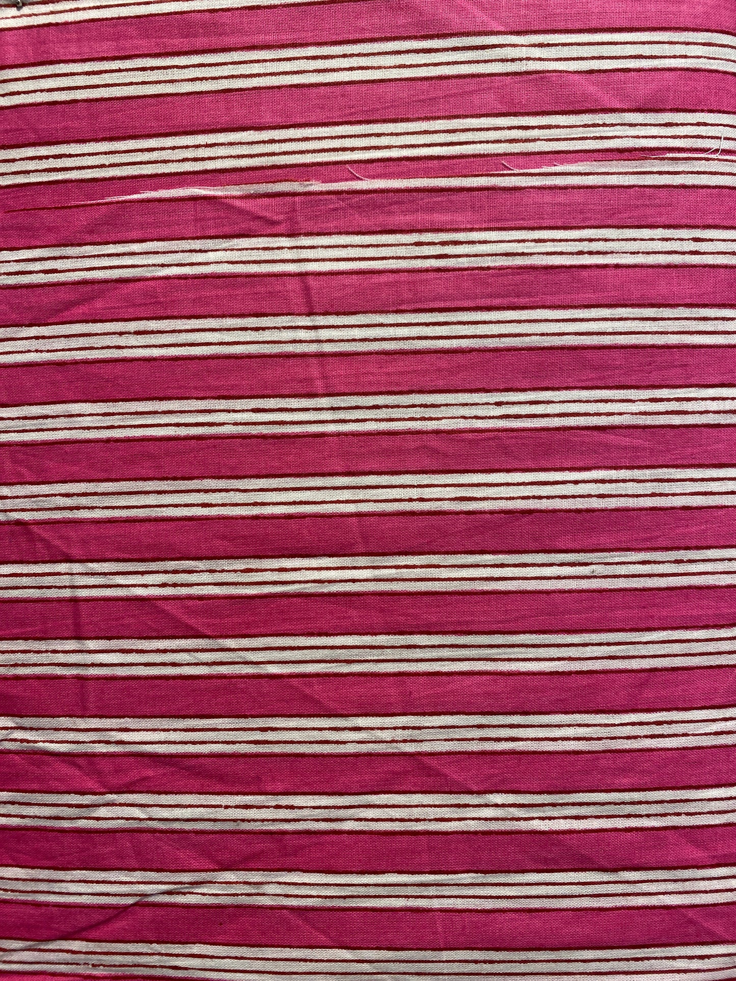 Pink & White Stripe 100% Cotton