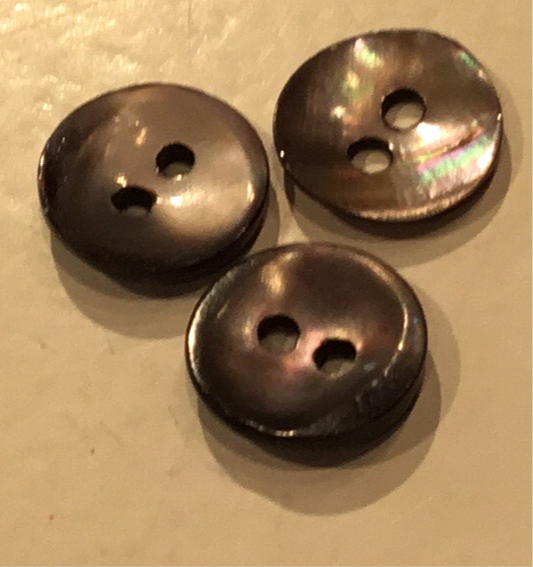 Dark mother of pearl Buttons 10mm