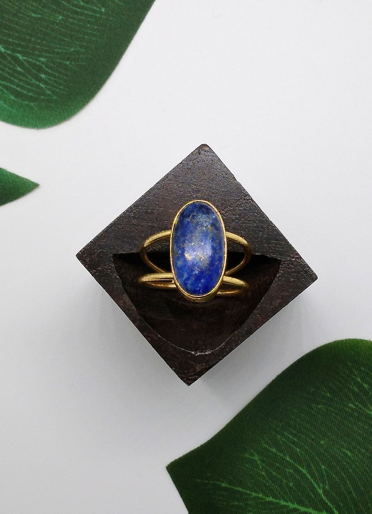 Lapis Lazuli Magic Bean Stone Rings