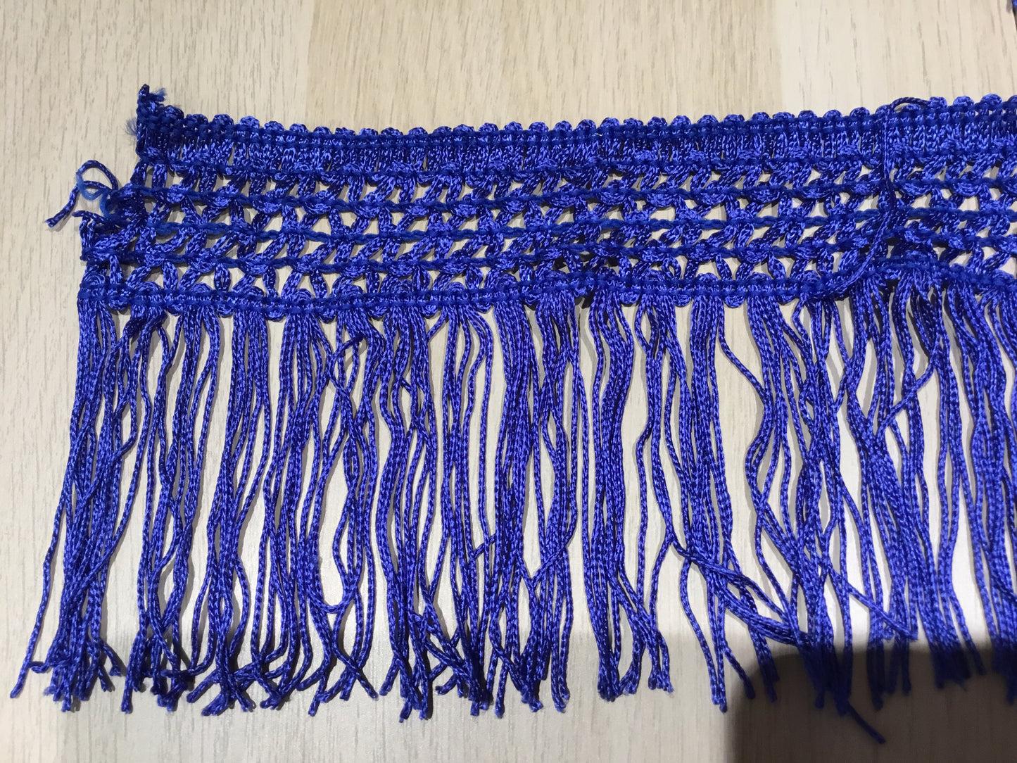 120mm knotted Fringe Royal Blue