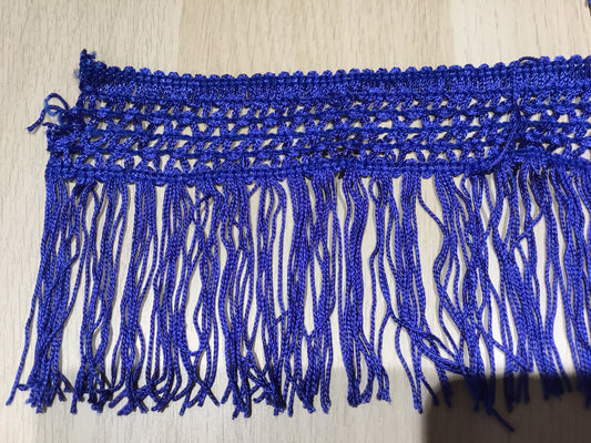 120mm knotted Fringe Royal Blue