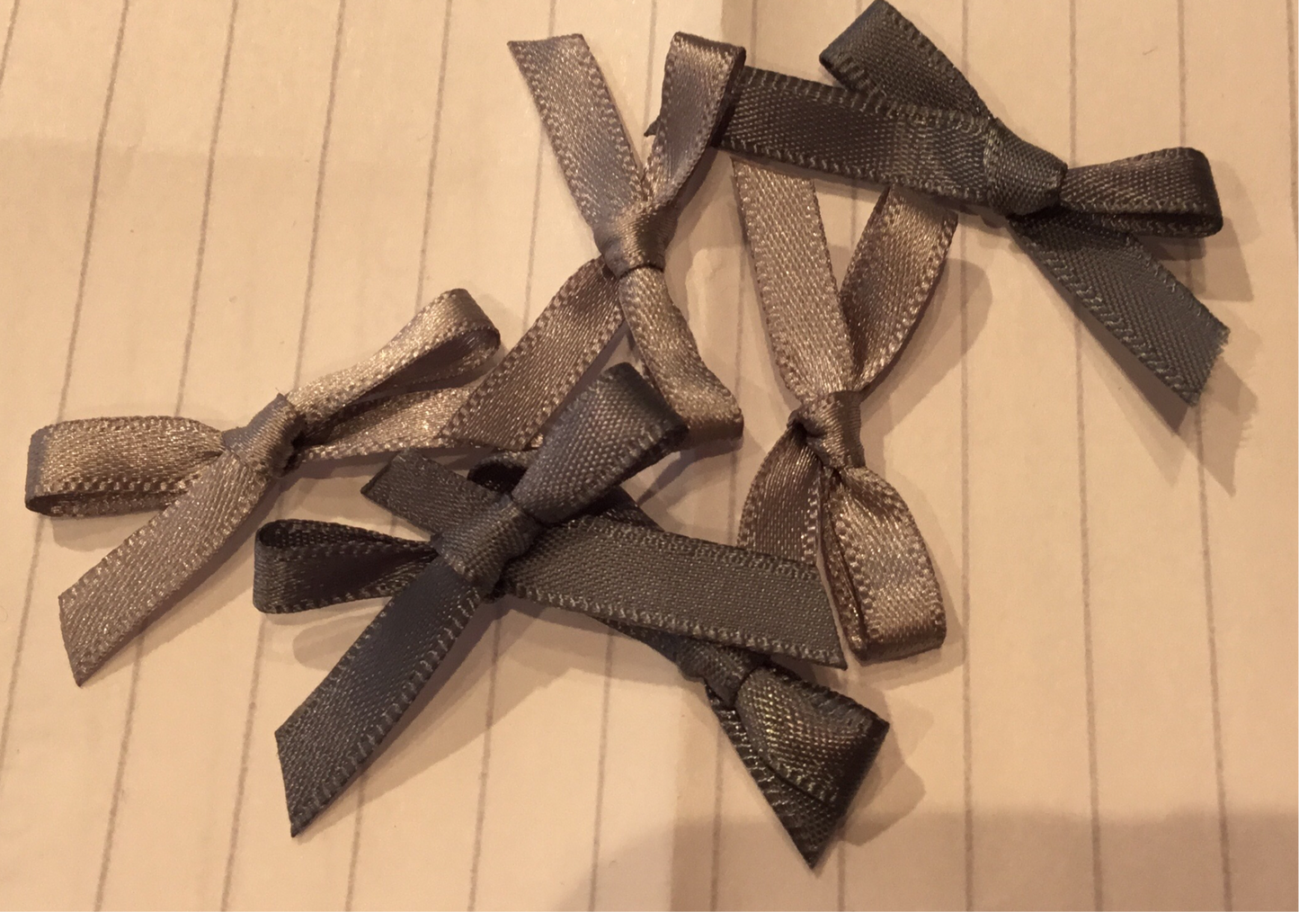 Grey  bows