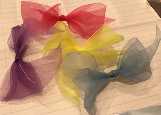 Large chiffon bows