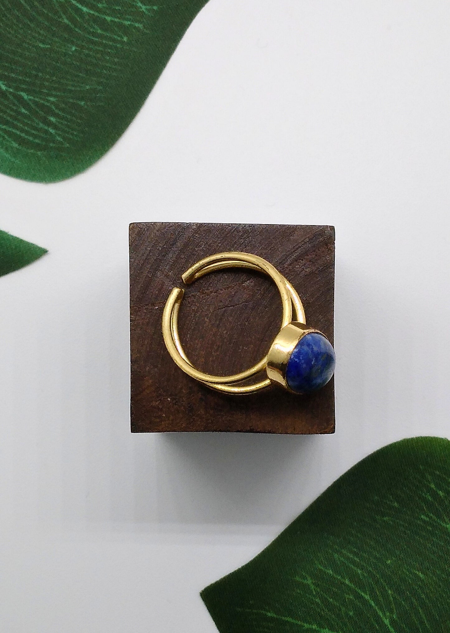 Lapis Lazuli Magic Bean Stone Rings