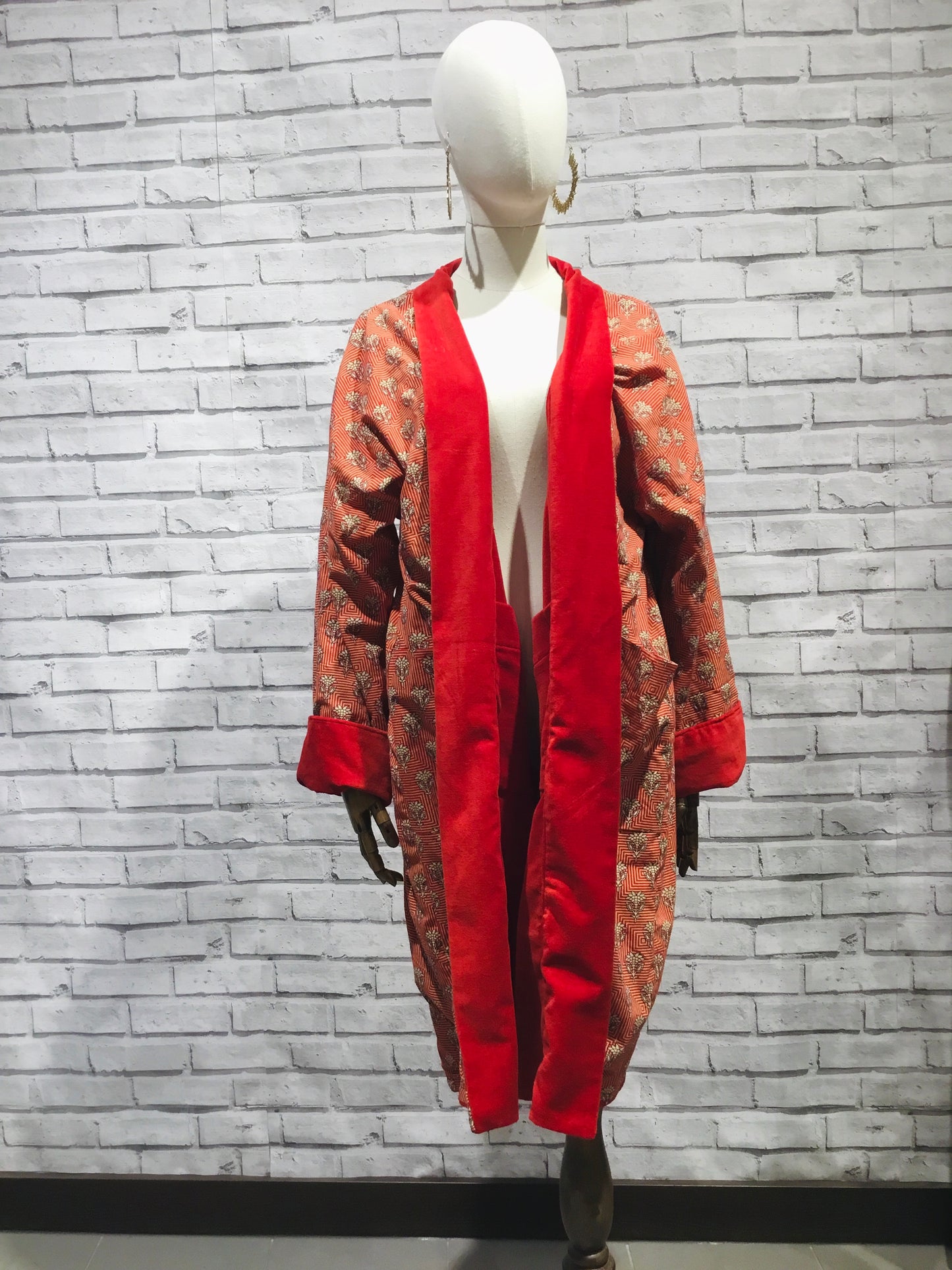 Red Lotus Velvet Coat - Violet Elizabeth