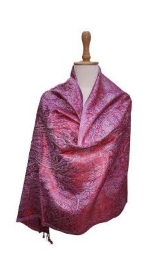 Silk Anique Jamavar Hand Woven stole 27