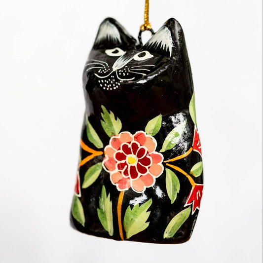 Indian 18  Floral Hanging Cat - Violet Elizabeth