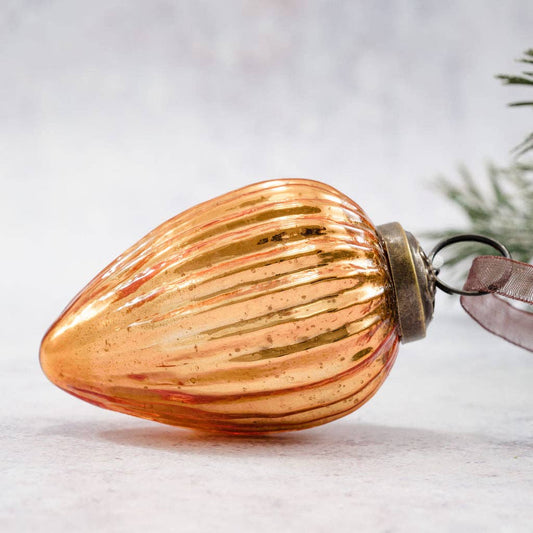 2" Honey Glass Pinecone Ornament - Violet Elizabeth